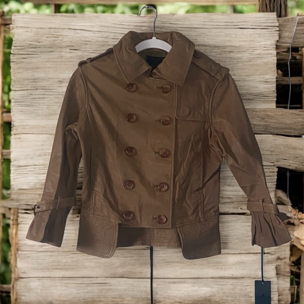 NWT Alpha Industries Leather Jacket
US Women's XS Camel Brown
Double Breast